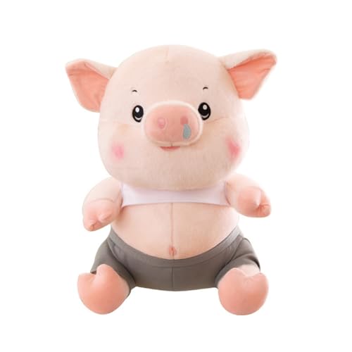 AQCQDQ Schwein Stofftier Riesen Kuscheltier, Schwein Plüsch Spielzeug, Schweinchen Plüschtier, Kuscheltier Schwein Puppe Spielzeug Schlafen Umarmung Kissen, Stofftier Schweine für Kinder (60cm,Rosa) von AQCQDQ