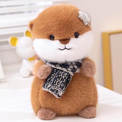 AQCQDQ Simulation Otter Tierpuppe Plüschtier Plüschpuppe, Otter Kuscheltiere, Kuscheltier Otter Plüschtier Zum Kuscheln & Spielen, Geschenke für Jungen Mädchen Kinder Erwachsen (30 cm,Blau) von AQCQDQ