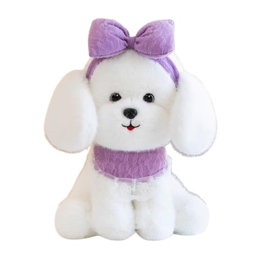 AQCQDQ Teddybär Kuscheltier Plüschtier,süßes Spielzeug, Plüschtier Teddybär weicher Plüsch tolles Geschenk kreatives Plüschtier,Bär Spielzeug Kissen Geschenk für Kinder (23 cm,Lila) von AQCQDQ