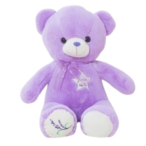 AQCQDQ Teddybär Plüschtier, kuschelbär Stofftier teddybär groß Kuscheltier Plüsch-Bär, zum Spielen und Kuscheln Weiches Schmusetier Mädchen, Jungen, Babys (120 cm,violett) von AQCQDQ