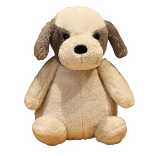 AQCQDQ Tier Plüschtier Puppe Stofftier Kuscheltier Niedlicher Tier Wurfkisse, zum Spielen und Kuscheln Weiches Schmusetier für Mädchen, Jungen, Babys (25 cm,Welpe) von AQCQDQ