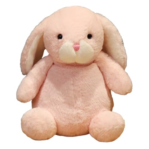 AQCQDQ Tier Plüschtier Puppe Stofftier Kuscheltier Niedlicher Tier Wurfkisse, zum Spielen und Kuscheln Weiches Schmusetier für Mädchen, Jungen, Babys (35 cm,Rosa Kaninchen) von AQCQDQ