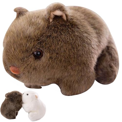 AQCQDQ Wombat Plüschtier Simulation eines süßen Wombat Plüschtier,realistische Plüschspie Spielzeug Braun Wombat für Freunde und Kinder (20 cm,Brown) von AQCQDQ