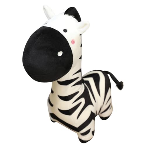 AQCQDQ Zebra Plüsch Spielzeug Plüschtier, Zebra Puppe Stofftier Kuscheltier Plüschtier, Kuscheltier Zebra Stofftier Weiß schwarz Geschenke für Mädchen Jungen Kinder (40cm,Weiß schwarz) von AQCQDQ