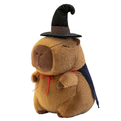 Capybara Plüschtier, Superweiche Plüschtiere, Capybara-Plüschtier mit Kopfhörern, Kochmütze und Zaubererhut, geeignet als Heimdekoration, Kindergeschenk, geeignet für Jungen und Mädchen (80 CM,C) von AQCQDQ