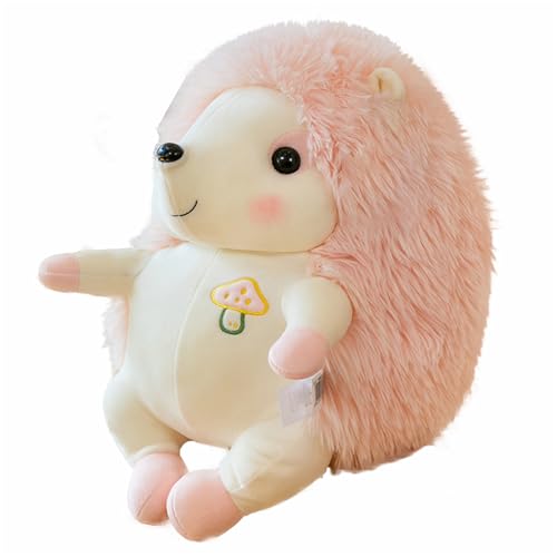 Igel Stofftier, Kinder Kuschelweiches Plüschtier, Cute Hedgehog Plush Doll, Igel Kuscheltier Plüschigel, Cartoon Süßes Igel Kuscheltier Spielzeug, Geschenk Kinder, Mädchen und Jungen (23 cm,Rosa) von AQCQDQ