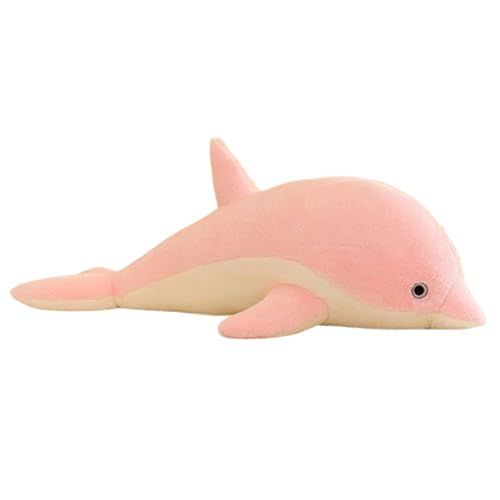 Kuscheltier Delphin,Plüschtier Delphin Puppe Stofftier Kissen Kuscheltier Delphin,Plüsch Spielzeug für Kinder und Baby,Superweiches Meerestier für Jungen Mädchen Schlafkissen Geschenk (140 cm,Rosa) von AQCQDQ