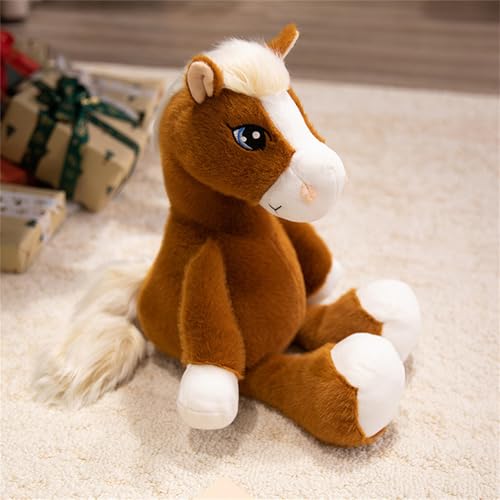 Pferd Kuscheltier, Cute Pferd Plüschtier, Weiche Flauschig Stofftier Pony Plüsch Puppe, Pferde Geschenk Für Mädchen, Home Shop Dekorationen Geschenke Jahr Des Pferdes Maskottchen (53 cm,Dunkelbraun) Pferd Kuscheltier, Cute Pferd Plüschtier, Weiche Flauschig Stofftier Pony Plüsch Puppe, Pferde Geschenk Für Mädchen, Home Shop Dekorationen Geschenke Jahr Des Pferdes Maskottchen (53 cm,Dunkelbraun) von AQCQDQ