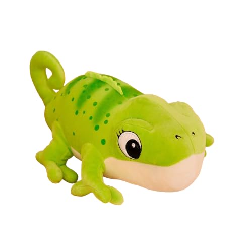 Simulation Chamäleon Plüschtier,30 cm süßes Chamäleon-Plüschtier, Chamäleon Puppen, Reptilien Plüschtiere Mähneneidechsen,Eidechsenpuppe Stofftier,Wildtier Spielzeug Geschenke für KinderLänge (Grün) von AQCQDQ