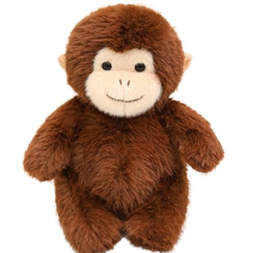 Stofftier AFFE, AFFE Plüschtier, Kuscheltier AFFE, Kuscheltier AFFE Mit Großen Augen, Plüschaffe Spielzeug Realistisch Stofftier Geschenk für Kinder Freundin (25cm,Braun) von AQCQDQ