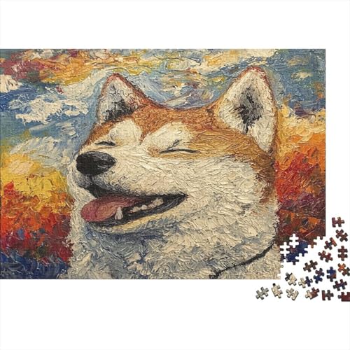 Akita Hund Puzzle 1000 Teile Erwachsener Kniffel Spaß Für Die Ganze Familie - Abwechslungsreiche 1000 Puzzleteilige Motive Puzzle Erwachsene, Puzzel 1000pcs (75x50cm) von AQOVARLUX