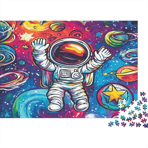 Astronaut 1000 Teile,Impossible Puzzle,Geschicklichkeitsspiel Für Die Ganze Familie, Erwachsenen Puzzlespiel Puzzel 1000pcs (75x50cm) von AQOVARLUX