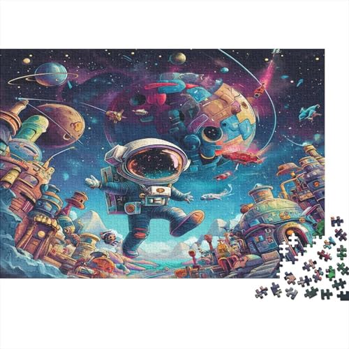 Astronaut Puzzle 1000 Teile Erwachsene Puzzles Für Erwachsene Klassische Puzzles 1000 Teile Erwachsene Puzzlespiel Schwer Pädagogisches Spielzeug Erwachsene Kinder Puzzel 1000pcs (75x50cm) von AQOVARLUX