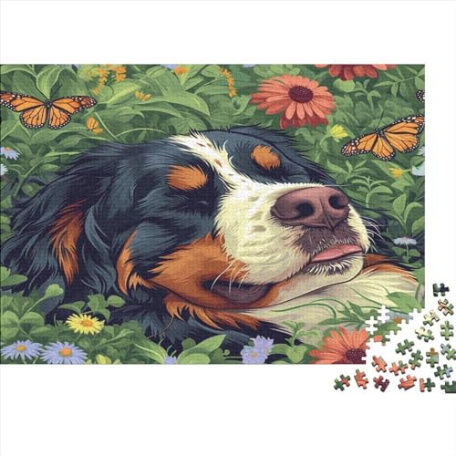 Berner Sennenhund 1000 Teile, Impossible Puzzle,Geschicklichkeitsspiel Für Die Ganze Familie, Erwachsenenpuzzle Ab 14 Jahren Puzzel 1000pcs (75x50cm) von AQOVARLUX