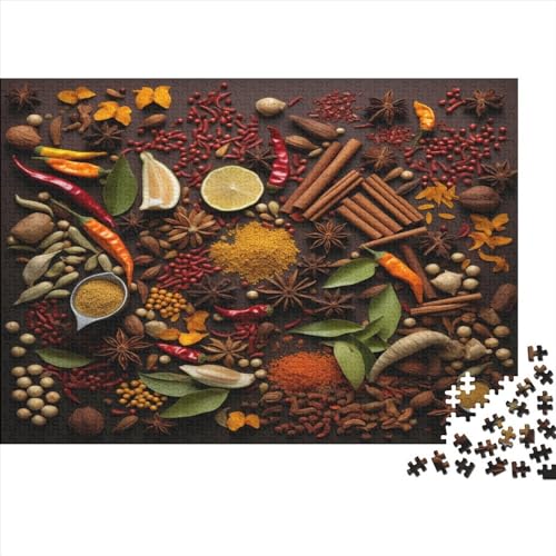 Bunte Gewürze Puzzle 1000 Teile,für Erwachsene, Impossible Puzzle,farbenfrohes Legespiel,Geschicklichkeitsspiel Für Die Ganze Familie,Erwachsenenpuzzle Puzzel 1000pcs (75x50cm) von AQOVARLUX