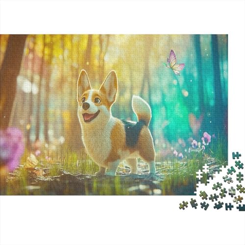 Corgi 1000 Stück Puzzles Für Erwachsene Teenager Stress Abbauen Familien-Puzzlespiel 1000-teiliges Puzzle Kinder Lernspiel Spielzeug Geschenk Puzzel 1000pcs (75x50cm) von AQOVARLUX