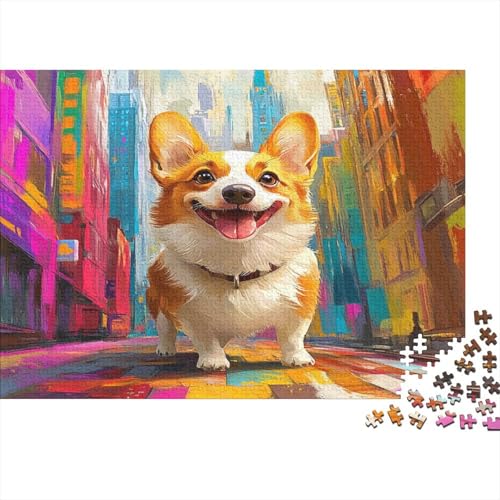 Corgi 1000 Teile,Impossible Puzzle,Geschicklichkeitsspiel Für Die Ganze Familie, Erwachsenen Puzzlespiel Puzzel 1000pcs (75x50cm) von AQOVARLUX