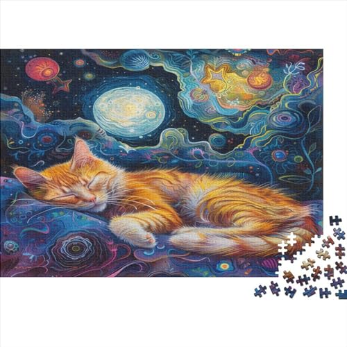 Cute Kat Puzzle 1000 Teile Erwachsener Kniffel Spaß Für Die Ganze Familie - Abwechslungsreiche 1000 Puzzleteilige Motive Puzzle Erwachsene, Puzzel 1000pcs (75x50cm) von AQOVARLUX