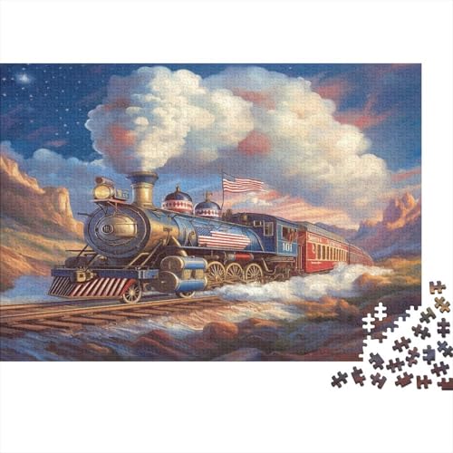 Dampfzug Puzzle 1000 Teile Erwachsene Puzzles Für Erwachsene Klassische Puzzles 1000 Teile Erwachsene Puzzlespiel Schwer Pädagogisches Spielzeug Erwachsene Kinder Puzzel 1000pcs (75x50cm) von AQOVARLUX