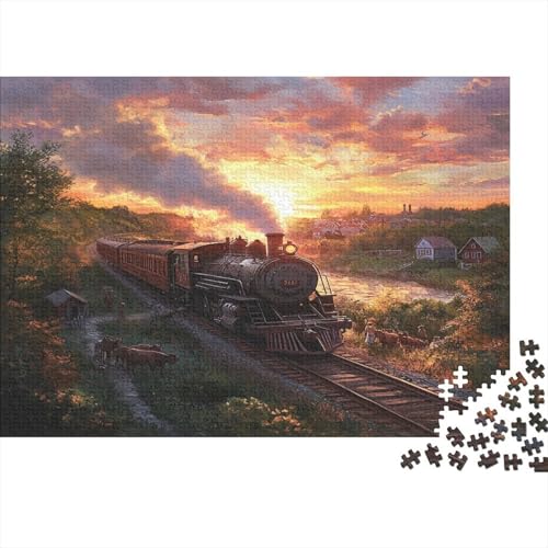 Dampfzug Puzzle 1000 Teile Erwachsener Kniffel Spaß Für Die Ganze Familie - Abwechslungsreiche 1000 Puzzleteilige Motive Puzzlespiel Erwachsene, Puzzel 1000pcs (75x50cm) von AQOVARLUX