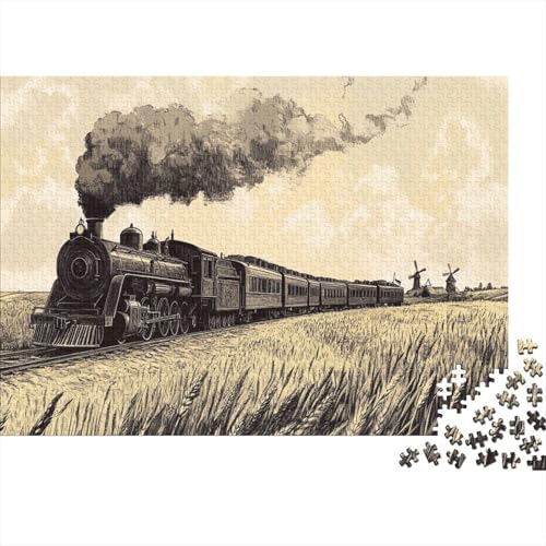 Dampfzug Puzzle 1000 Teile Puzzles Für Erwachsene Klassische Puzzles 1000 Teile Erwachsene Puzzlespiel Erwachsene 1000 Teile Erwachsenen Puzzlespiel Puzzel 1000pcs (75x50cm) von AQOVARLUX