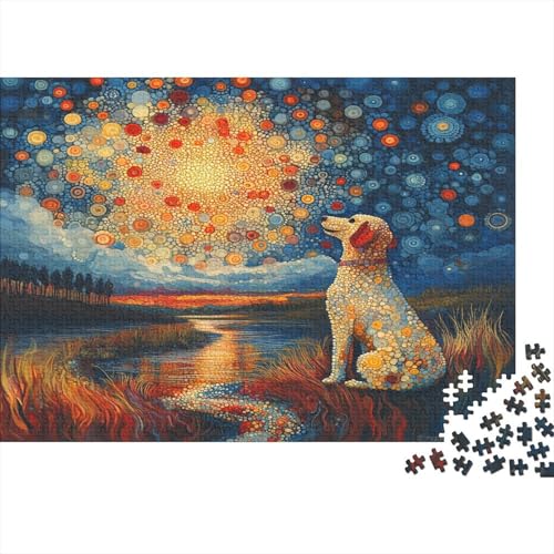 Der Labrador Retriever 1000 Teile,Impossible Puzzle,Geschicklichkeitsspiel Für Die Ganze Familie, Erwachsenen Puzzlespiel Puzzel 1000pcs (75x50cm) von AQOVARLUX