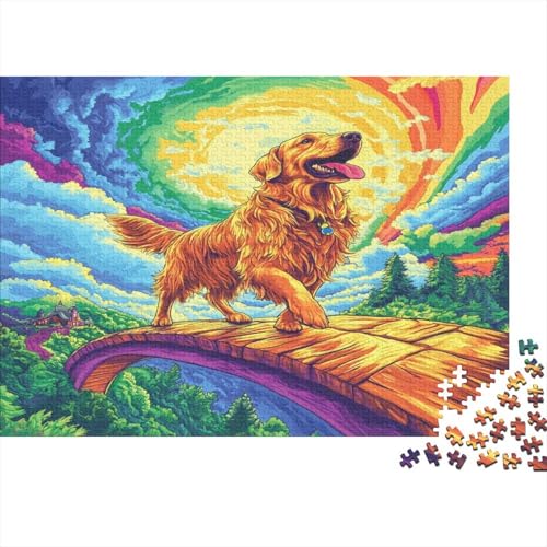 Der Labrador Retriever Puzzle 1000 Teile Erwachsene Erwachsene Klassische Puzzles 1000 Teile Erwachsene Puzzlespiel Schwer Pädagogisches Spielzeug Erwachsene Kinder Puzzel 1000pcs (75x50cm von AQOVARLUX