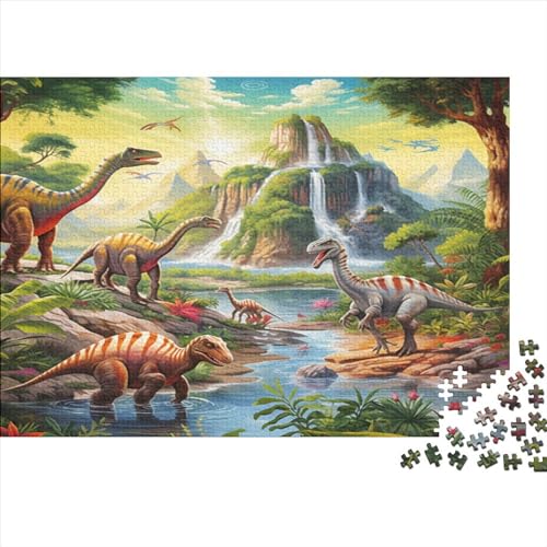 Dinosaurier Park Puzzle 1000 Teile Erwachsener Kniffel Spaß Für Die Ganze Familie - Abwechslungsreiche 1000 Puzzleteilige Motive Puzzlespiel Erwachsene, Puzzel 1000pcs (75x50cm) von AQOVARLUX