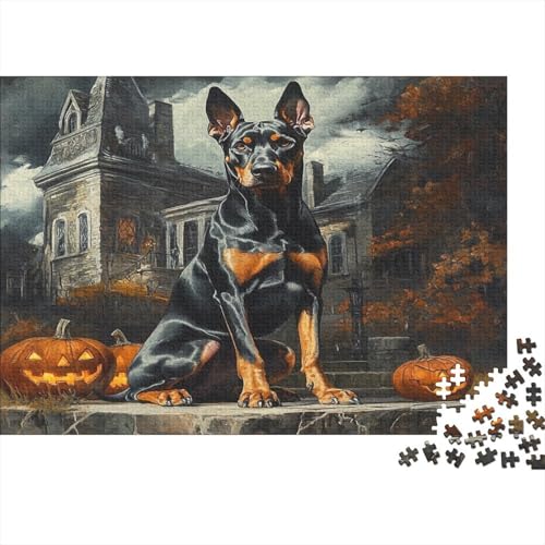 Dobermann Puzzle 1000 Teile Erwachsene Puzzles Für Erwachsene Klassische Puzzles 1000 Teile Erwachsene Puzzlespiel Schwer Pädagogisches Spielzeug Erwachsene Kinder Puzzel 1000pcs (75x50cm) von AQOVARLUX