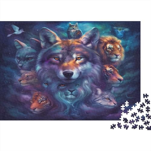 Dominante Tiere Puzzle 1000 Teile Puzzle Für Erwachsene Und Kinder Ab 14 Jahren Puzzel 1000pcs (75x50cm) von AQOVARLUX