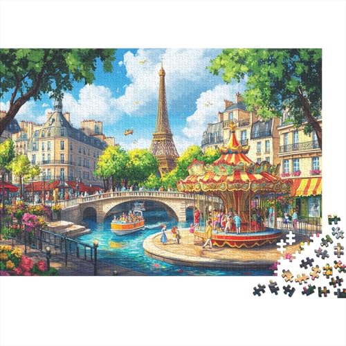 Eiffelturm 1000 Teile, Impossible Puzzle,Geschicklichkeitsspiel Für Die Ganze Familie, Erwachsenenpuzzle Ab 14 Jahren Puzzel 1000pcs (75x50cm) von AQOVARLUX