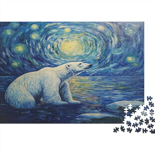 Eisbär Puzzlespiel 1000 Teile Puzzles Für Erwachsene Lernspiel Herausforderung Spielzeug 1000 Teile Puzzles Für Erwachsene Kinder Erwachsenen Puzzlespiel Puzzel 1000pcs (75x50cm) von AQOVARLUX