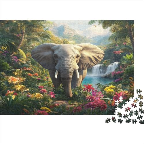 Elefant 1000 Teile,Impossible Puzzle,Geschicklichkeitsspiel Für Die Ganze Familie, Erwachsenen Puzzlespiel Puzzel 1000pcs (75x50cm) von AQOVARLUX