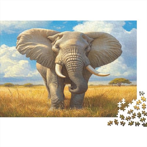 Elefant Puzzle 1000 Teile Erwachsener Kniffel Spaß Für Die Ganze Familie - Abwechslungsreiche 1000 Puzzleteilige Motive Puzzlespiel Erwachsene, Puzzel 1000pcs (75x50cm) von AQOVARLUX