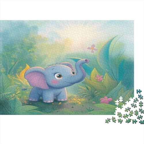 Elefant Puzzle 1000 Teile Für Erwachsene Und Kinder Ab 14 Jahren Für Stressabbauer Puzzel 1000pcs (75x50cm) von AQOVARLUX