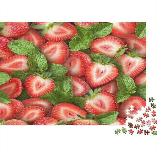 Erdbeere Puzzle 1000 Teile Erwachsene Puzzles Für Erwachsene Klassische Puzzles 1000 Teile Erwachsene Puzzlespiel Schwer Pädagogisches Spielzeug Erwachsene Kinder Puzzel 1000pcs (75x50cm) von AQOVARLUX