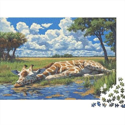 Giraffe Puzzle 1000 Teile Erwachsener Kniffel Spaß Für Die Ganze Familie - Abwechslungsreiche 1000 Puzzleteilige Motive Puzzlespiel Erwachsene, Puzzel 1000pcs (75x50cm) von AQOVARLUX