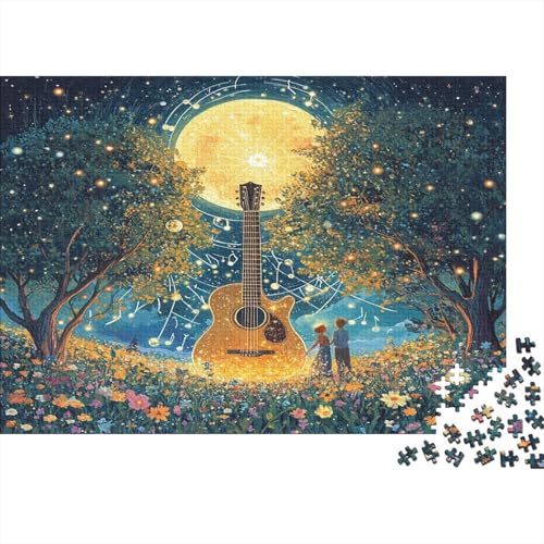 Gitarre Puzzle 1000 Teile Erwachsener Kniffel Spaß Für Die Ganze Familie - Abwechslungsreiche 1000 Puzzleteilige Motive Puzzlespiel Erwachsene, Puzzel 1000pcs (75x50cm) von AQOVARLUX