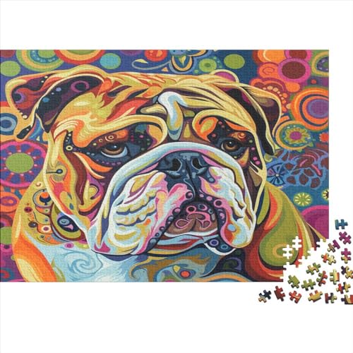 Groovy BULLHundge 1000 Stück Puzzles Für Erwachsene Teenager Stress Abbauen Familien-Puzzlespiel 1000-teiliges Puzzle Kinder Lernspiel Spielzeug Geschenk Puzzel 1000pcs (75x50cm) von AQOVARLUX