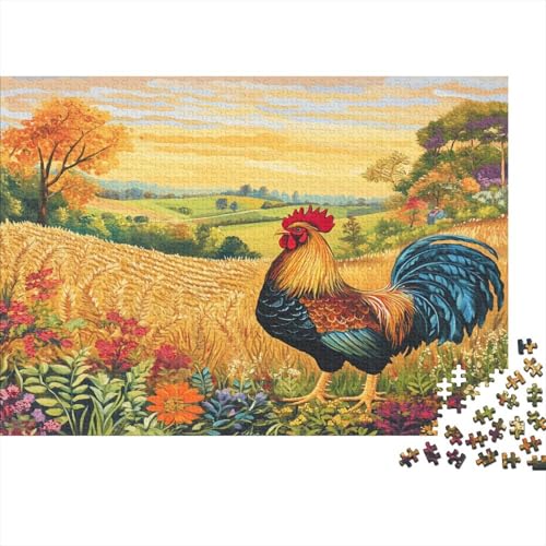 Hahn 1000 Teile Puzzle Für Erwachsene, Hochwertige Recycelbare MateriAußerirdische Und Druck Puzzlespiel, Familienspiel, Geschenk Für Liebhaber Oder Freunde Puzzel 1000pcs (75x50cm) von AQOVARLUX