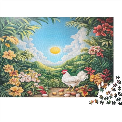 Hahn Puzzlespiel 1000 Teile Puzzles Für Erwachsene Lernspiel Herausforderung Spielzeug 1000 Teile Puzzles Für Erwachsene Kinder Erwachsenen Puzzlespiel Puzzel 1000pcs (75x50cm) von AQOVARLUX