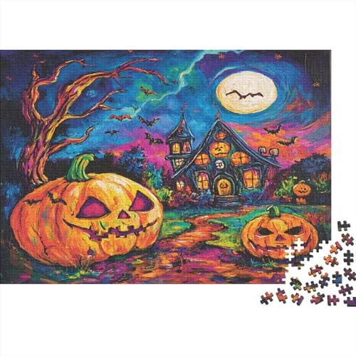 Halloween Village Puzzle 1000 Teile Erwachsener Kniffel Spaß Für Die Ganze Familie - Abwechslungsreiche 1000 Puzzleteilige Motive Puzzlespiel Erwachsene, Puzzel 1000pcs (75x50cm) von AQOVARLUX