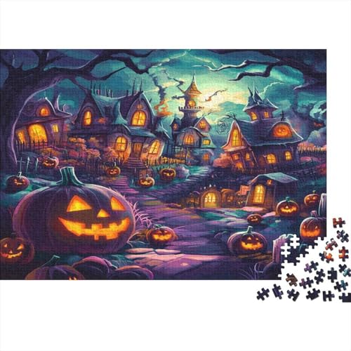 Halloween Village Puzzlespiel 1000 Teile Puzzles Für Erwachsene Lernspiel Herausforderung Spielzeug 1000 Teile Puzzles Für Erwachsene Kinder Erwachsenen Puzzlespiel Puzzel 1000pcs (75x50cm) von AQOVARLUX