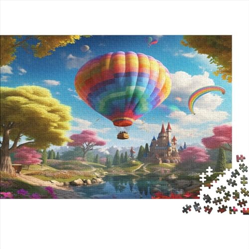 Heißluftballon 1000 Stück Puzzles Für Erwachsene Teenager Stress Abbauen Familien-Puzzlespiel 1000-teiliges Puzzle Kinder Lernspiel Spielzeug Geschenk Puzzel 1000pcs (75x50cm) von AQOVARLUX