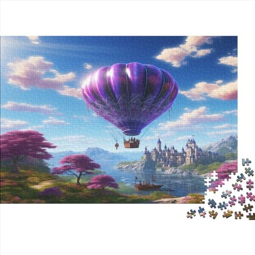 Heißluftballon Puzzle 1000 Teile,für Erwachsene, Impossible Puzzle,farbenfrohes Legespiel,Geschicklichkeitsspiel Für Die Ganze Familie,Erwachsenenpuzzle Puzzel 1000pcs (75x50cm) von AQOVARLUX