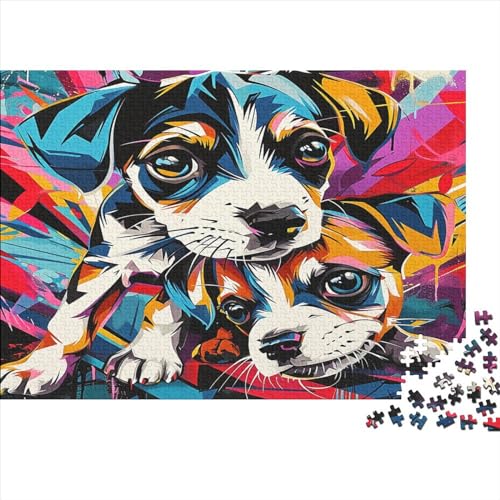 Hund Puzzle 1000 Teile Erwachsene Puzzles Für Erwachsene Klassische Puzzles 1000 Teile Erwachsene Puzzlespiel Schwer Pädagogisches Spielzeug Erwachsene Kinder Puzzel 1000pcs (75x50cm) von AQOVARLUX