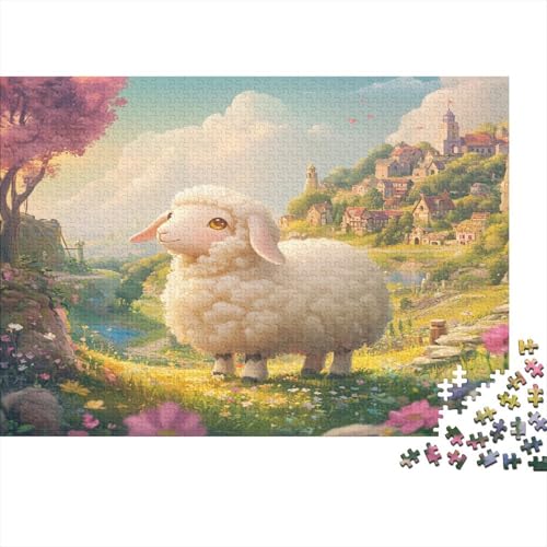 Lamm 1000 Teile,Impossible Puzzle,Geschicklichkeitsspiel Für Die Ganze Familie, Erwachsenen Puzzlespiel Puzzel 1000pcs (75x50cm) von AQOVARLUX