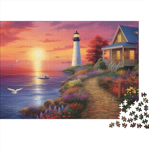 Leuchtturm an der Küstes Puzzle 1000 Teile Puzzle Für Erwachsene Und Kinder Ab 14 Jahren,Puzzlespiel Erwachsenen Puzzlespiel Puzzel 1000pcs (75x50cm) von AQOVARLUX