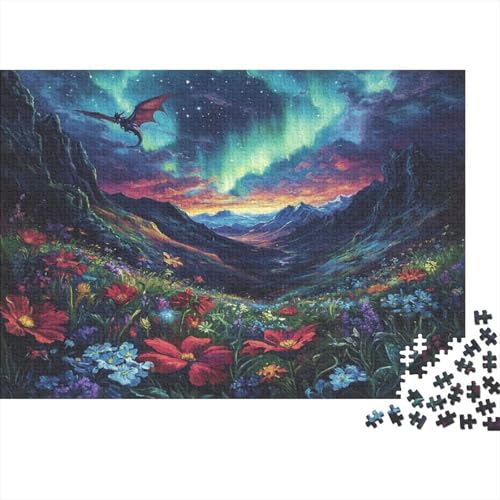 Nordlichter 1000 Stück Puzzles Für Erwachsene Teenager Stress Abbauen Familien-Puzzlespiel Mit Poster in 1000-teiliges Puzzle Kinder Lernspiel Spielzeug Geschenk Puzzel 1000pcs (75x50cm) von AQOVARLUX