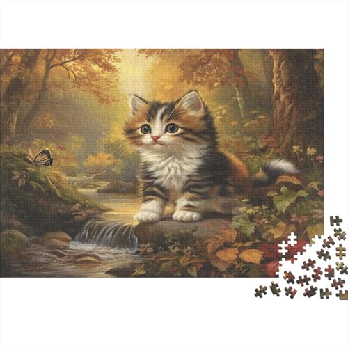 Norwegische Waldkatze Puzzle 1000 Teile Puzzles Für Erwachsene Lernspiel Herausforderungsspielzeug 1000-teilige Puzzlespiel Für Erwachsene Kinder Puzzel 1000pcs (75x50cm) von AQOVARLUX